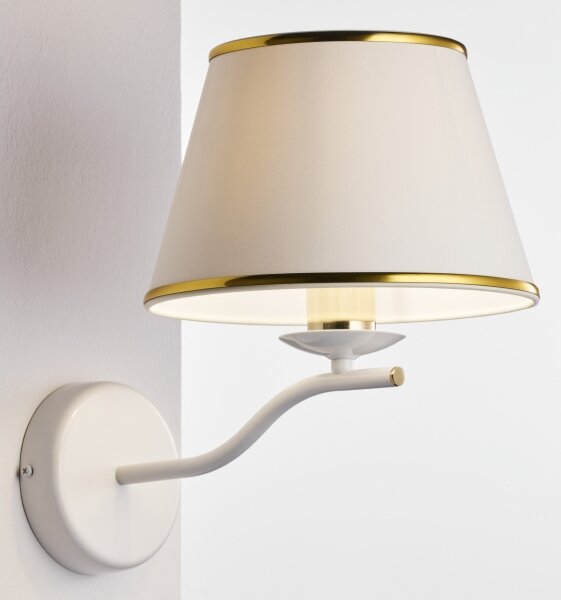Jupiter 2086 - Lampada da parete SAMBA 1xE27/15W/230V bianco/oro