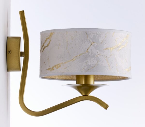 Jupiter 2111 - Applique KASZMIR 1xE27/15W/230V bianco/oro/effetto marmo