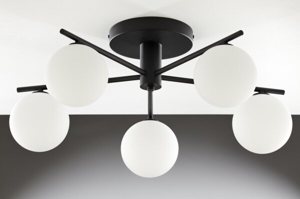 Jupiter 2049 - Lampadario a soffitto PRATO 5xG9/14W/230V nero/bianco
