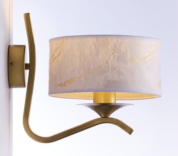 Jupiter 2111 - Applique KASZMIR 1xE27/15W/230V bianco/oro/effetto marmo