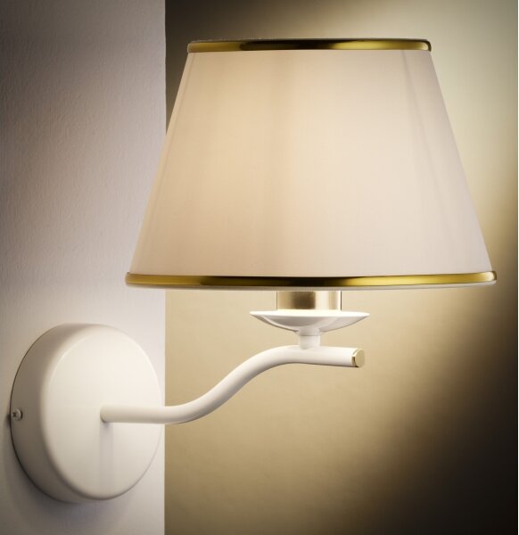 Jupiter 2086 - Lampada da parete SAMBA 1xE27/15W/230V bianco/oro