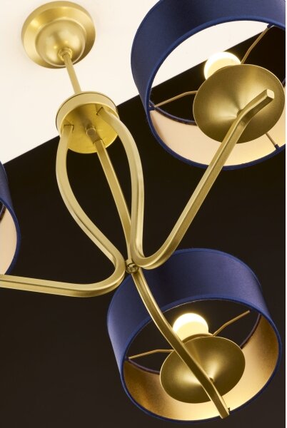 Jupiter 2113 - Lampadario a stelo KASZMIR 3xE27/15W/230V blu/oro