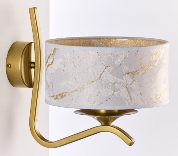 Jupiter 2111 - Applique KASZMIR 1xE27/15W/230V bianco/oro/effetto marmo