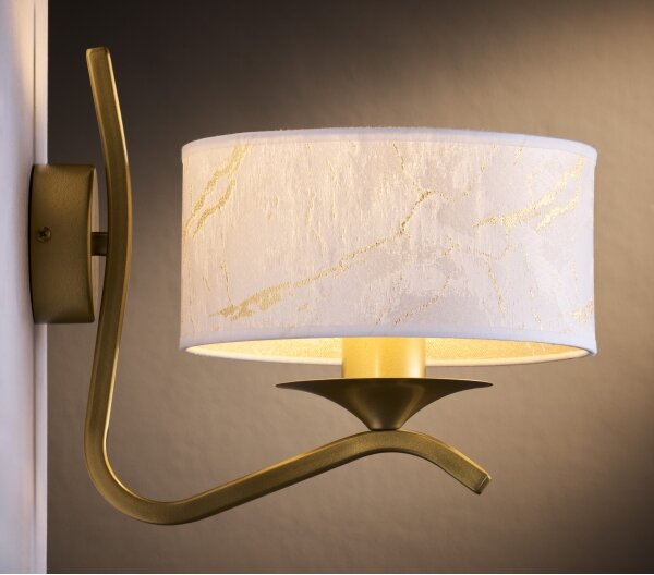 Jupiter 2111 - Applique KASZMIR 1xE27/15W/230V bianco/oro/effetto marmo