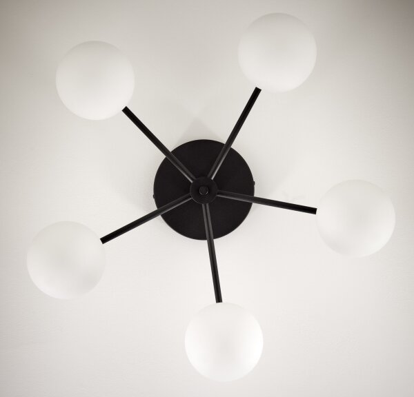 Jupiter 2049 - Lampadario a soffitto PRATO 5xG9/14W/230V nero/bianco