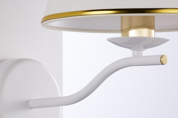 Jupiter 2086 - Lampada da parete SAMBA 1xE27/15W/230V bianco/oro