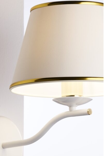 Jupiter 2086 - Lampada da parete SAMBA 1xE27/15W/230V bianco/oro