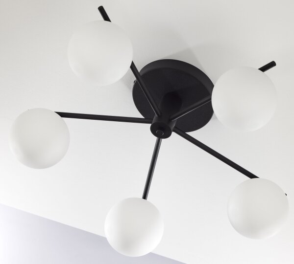 Jupiter 2049 - Lampadario a soffitto PRATO 5xG9/14W/230V nero/bianco