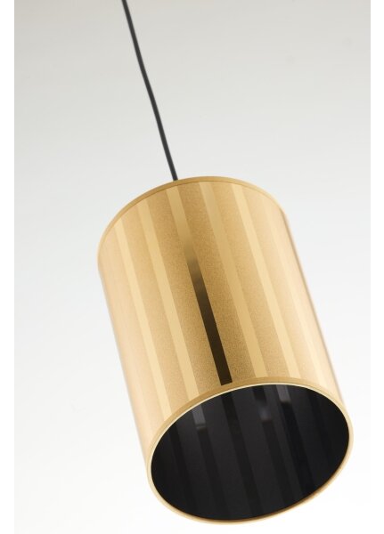Jupiter 2090 - Lampadario sospeso a cavo CORTINA 1xE27/15W/230V oro/nero