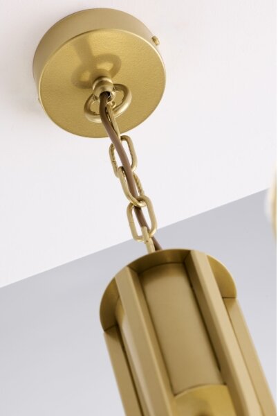 Jupiter 2096 - Lampadario a catena ARTHUR 3xE27/15W/230V bianco/oro/effetto marmo