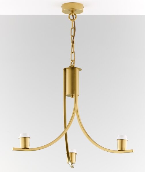 Jupiter 2096 - Lampadario a catena ARTHUR 3xE27/15W/230V bianco/oro/effetto marmo