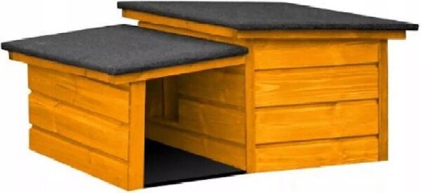 QLS Cuccia per cani e gatti taglia S con tettuccio isolata e resistente all'inverno Pino Outdoor 10996