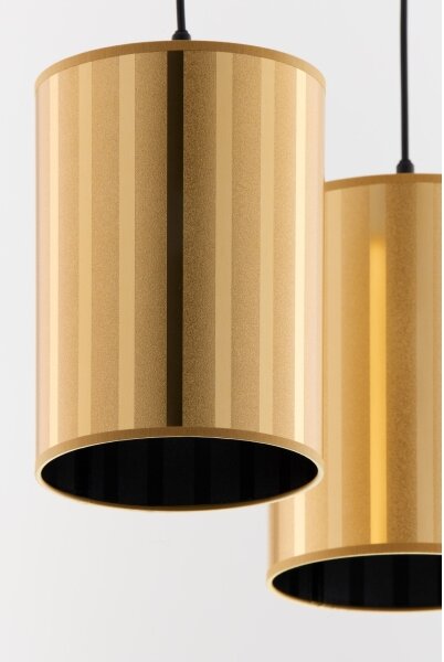 Jupiter 2091 - Lampadario a sospensione CORTINA con cavo 2xE27/15W/230V oro/nero