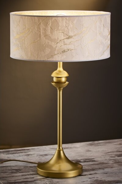 Jupiter 2112 - Lampada da tavolo KASZMIR 1xE27/15W/230V bianco/oro/effetto marmo