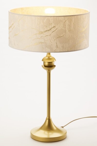 Jupiter 2112 - Lampada da tavolo KASZMIR 1xE27/15W/230V bianco/oro/effetto marmo
