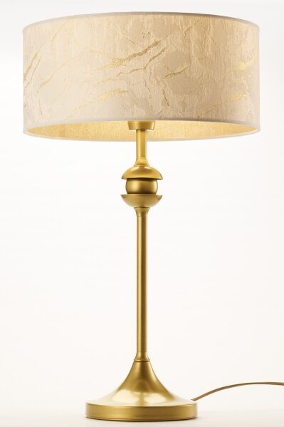Jupiter 2112 - Lampada da tavolo KASZMIR 1xE27/15W/230V bianco/oro/effetto marmo