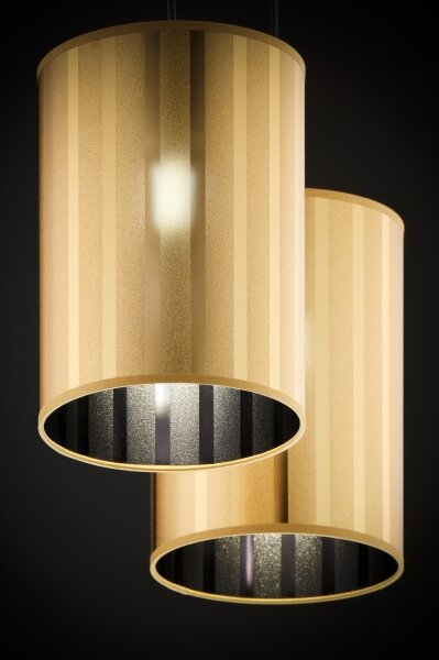 Jupiter 2091 - Lampadario a sospensione CORTINA con cavo 2xE27/15W/230V oro/nero