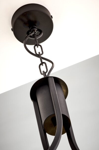 Jupiter 2103 - Lampadario a catena ARTHUR 3xE27/15W/230V bianco/nero/finitura effetto marmo