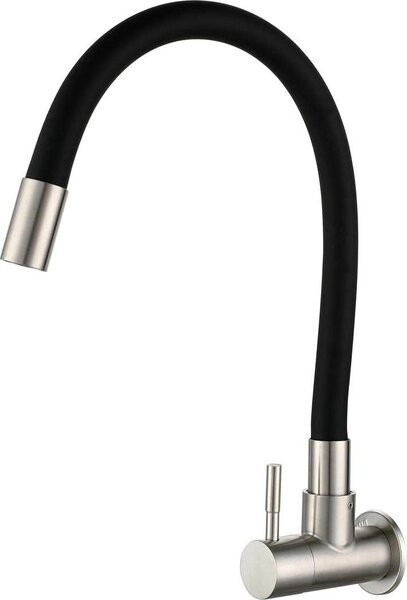 Rubinetto da cucina a parete - Rubinetto da cucina a parete - Rubinetto a parete con bocca superiore - Rubinetto a parete con bocca inferiore - Rubinetto da cucina a parete - Nero