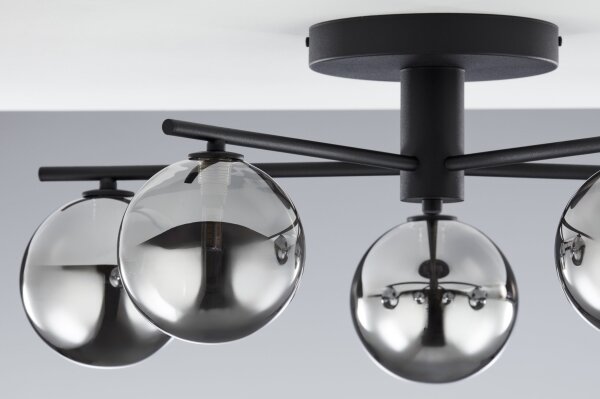 Jupiter 2048 - Lampadario a plafone PRATO 5xG9/14W/230V nero/grigio fumé
