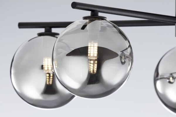 Jupiter 2048 - Lampadario a plafone PRATO 5xG9/14W/230V nero/grigio fumé