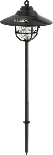 Lindby Luce da esterno a LED Ketil, nera, picchetto a terra, batteria