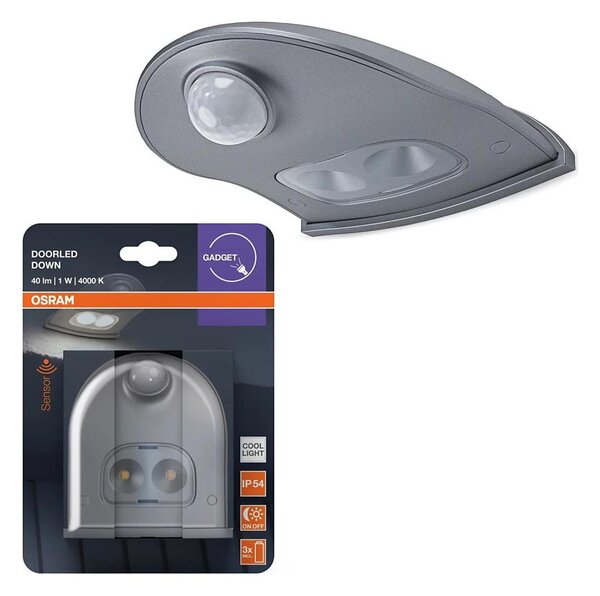 Osram - Applique esterna a LED con sensore DOORLED LED/0,5W/3xAA IP54