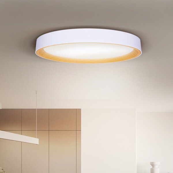 Brilagi - Plafoniera LED dimmerabile LARIOS LED/72W/230V bianca, diametro 59 cm + telecomando
