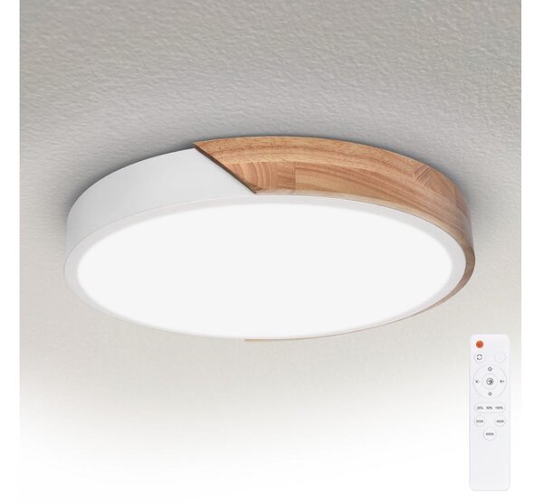 Brilagi - Lampada LED dimmerabile PILANA LED/48W/230V rovere/bianco diam. 40 cm + telecomando