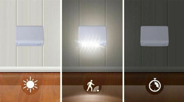 Grundig - Luce notturna a LED con sensore LED/3xAAA