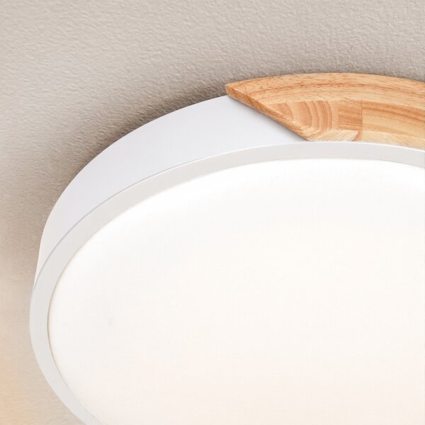 Brilagi - Lampada LED dimmerabile PILANA LED/48W/230V rovere/bianco diam. 40 cm + telecomando