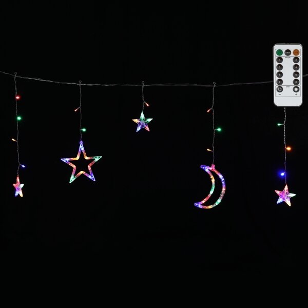 Aigostar - LED RGBY catena luminosa natalizia per esterni 120 LED/6W/230V/8 funzioni 3x0,6 m IP44 + telecomando