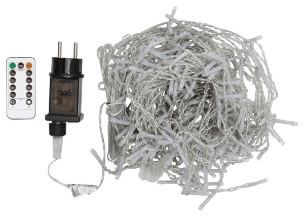Aigostar - Catena luminosa LED RGBY natalizia per esterni 300xLED/6W/230V/8 funzioni 3x1m IP44 + telecomando