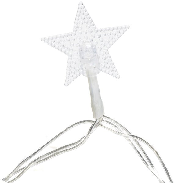 Aigostar - Catena luminosa LED da esterno 50 LED/8 funzioni, 3 batterie AA, 5 m, IP44, bianco freddo