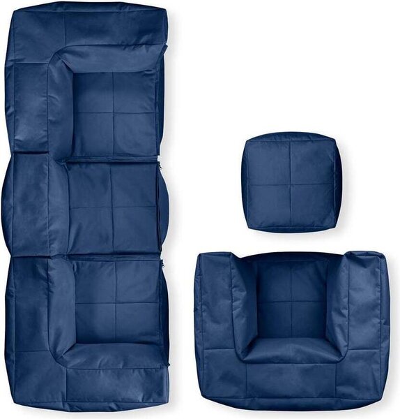 Set base LUMALAND (5 pezzi) - Sistema modulare - Interno ed esterno - Blu navy