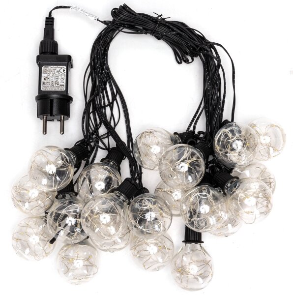 Aigostar - Catena luminosa decorativa LED per esterni, 160 LED, 3,6 W, 230 V, 10 m, IP44, bianco freddo