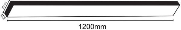 Plafoniera LED LED/32W/230V 4000K 120x7 cm nero
