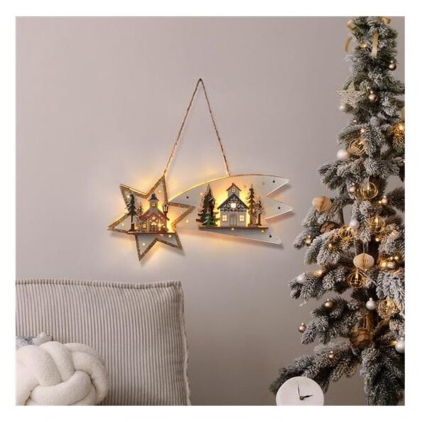 Solight 1V278 - Decorazione natalizia a LED 10xLED/2xAA cometa