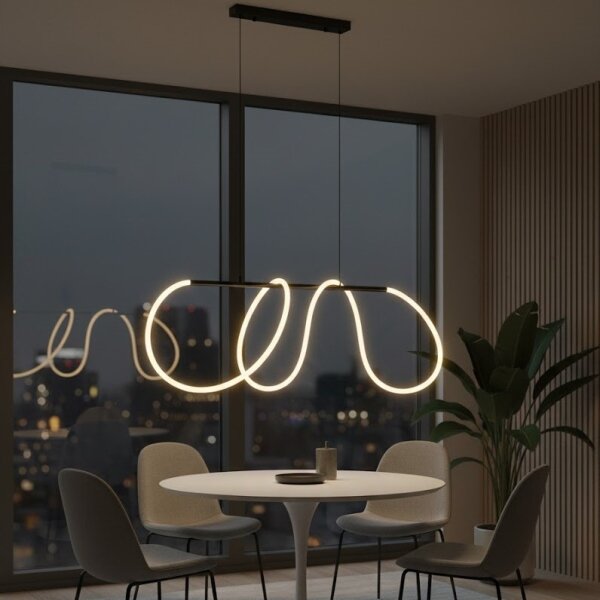 Lampada a sospensione LED su cavo FLEXI LED/45W/230V 4000K nera