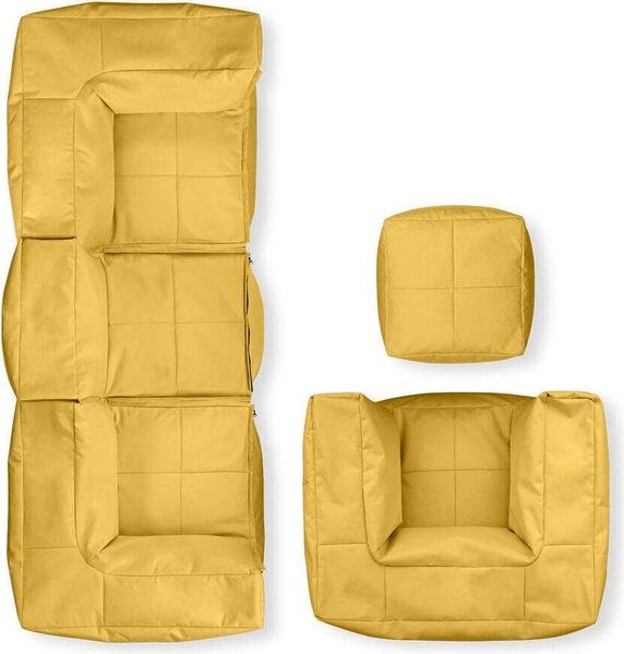 Set base LUMALAND (5 pezzi) - Sistema modulare - Interno ed esterno - Giallo senape