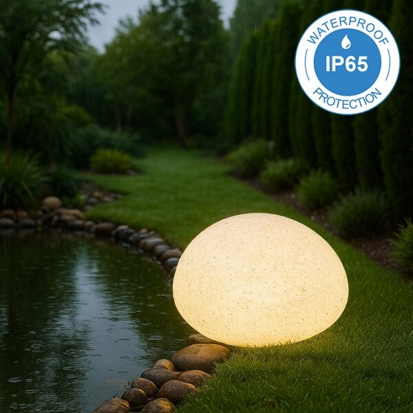 Lampada da esterno decorativa LUMISTONE 1xE27/15W/230V IP65 diam. 31,8 cm
