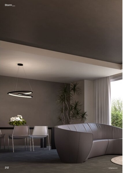 Redo 01-3378 - Lampada a sospensione dimmerabile STORM LED/60W/230V nero