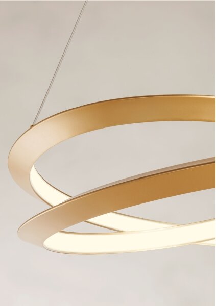 Redo 01-3377 - Lampadario a sospensione dimmerabile su cavo STORM LED/60W/230V dorato