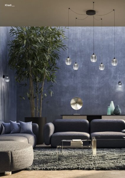 Redo 01-3487 -LED Lampadario dimmerabile su cavo KHADI 5xLED/5,2W/230V nero/fumé