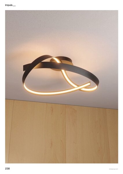 Redo 01-3614 - Plafoniera LED dimmerabile IMPULS LED/34W/230V nera