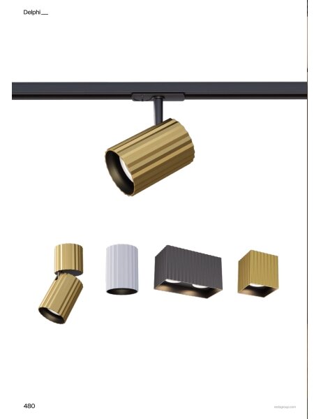 Redo 01-3412 - Faretto DELPHI 2xGU10/7W/230V 16,1x8,1 cm nero