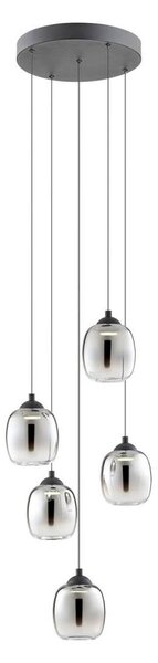 Redo 01-3488 - LED dimmerabile lampada a sospensione su cavo KHADI 5xLED/5,2W/230V nero/fumé