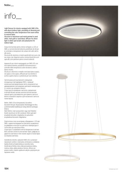 Redo 01-3811 - Plafoniera LED dimmerabile NOBU LED/80W/230V nera