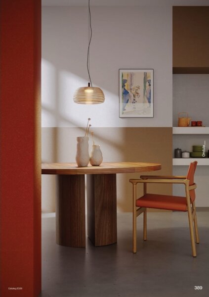 Redo 01-4540 - Lampadario dimmerabile LED a cavo ONDULA LED/12W/230V beige/fumé