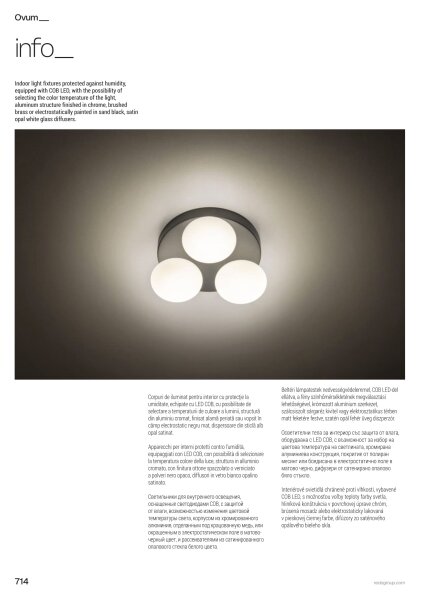 Redo 01-4306 - Plafoniera LED da soffitto per bagno OVUM 3xLED/5W/230V IP44 cromo